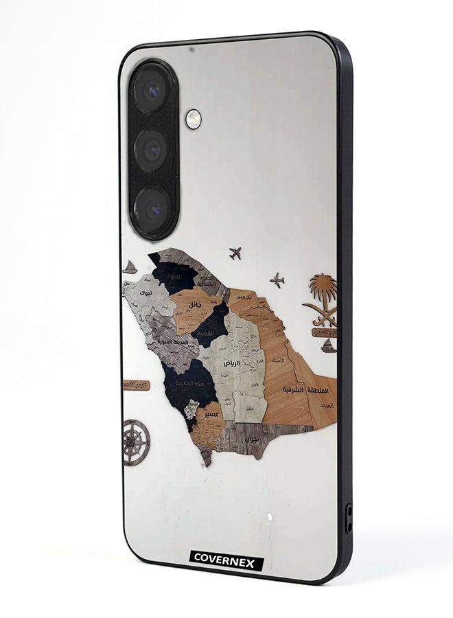 Covernex Samsung Galaxy S25 Protective Case Cover Printed Featuring Saudi Arabia Regional Map - Image 1